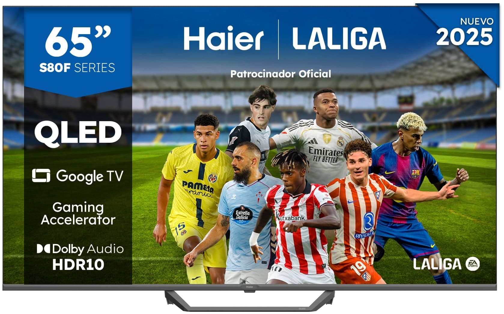 TV HAIER 65" H65S80FUX UHD QLED GOOGLETV PEANA - vista 1